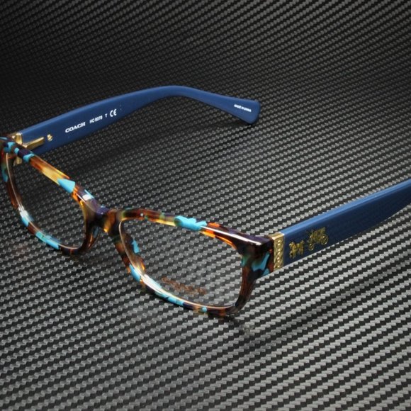 COACH Teal Confetti 52mm Eyeglasses - Picture 1 of 3